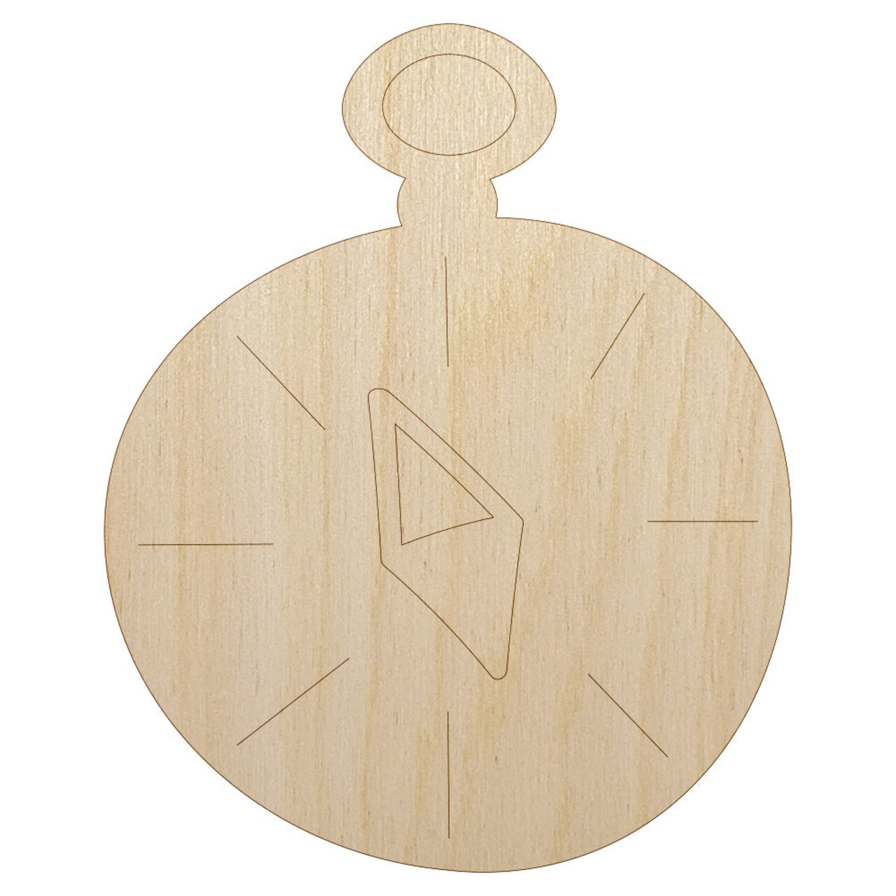 Compass Doodle Unfinished Wood Shape Piece Cutout for DIY Craft Projects
